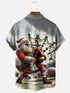 Men's Christmas Funny Graphic Short Sleeve Hawaiian Shirt